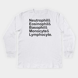 5 Types of White Blood Cells Kids Long Sleeve T-Shirt